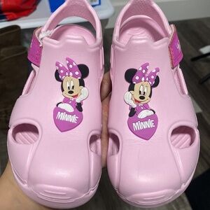 NWOT Pink Minnie Mouse Slip in Sandals Size 10